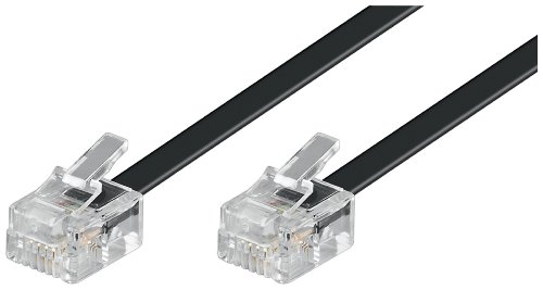 Wentronic Modular-Kabel (2x RJ11 Stecker, 4-polig, belegt) schwarz 3m