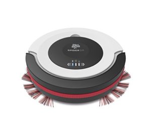 Dirt Devil M612 Spider 2,0 Saugroboter, lange Laufzeit: 90 min, 3 Reinigungsprogramme, Extra flach 7 cm, geringes Gewicht 1,5 kg, weiß / schwarz / rot