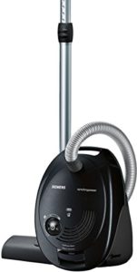 Siemens VS06B112A Bodenstaubsauger synchropower EEK B (mit Beutel, highPower-Motor, PowerProtect System, Hartbodendüse, 700 W) schwarz