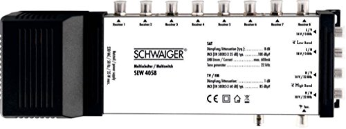 Schwaiger SEW4058531 5/8 Satelliten-Multischalter silber