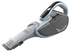 Black+Decker Lithium Dustbuster DVJ325J mit Cyclonic Action / 10,8V Akku Handstaubsauger mit ausziehbarer Fugendüse & Polsterbürste / Beutelloser, kabelloser Staubsauger / Lange Saugdüse / Eisblau