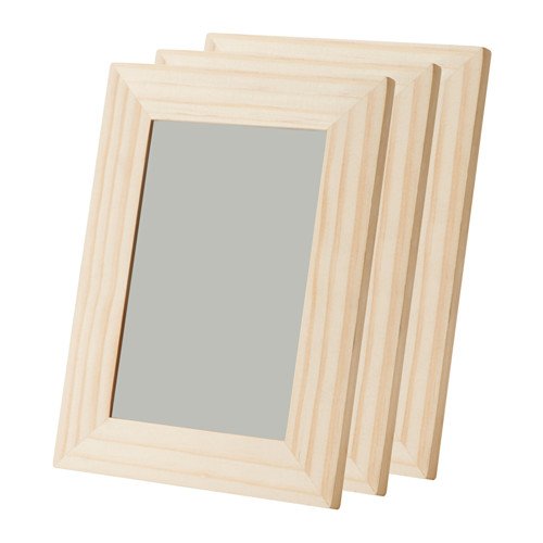 IKEA 3x ALBRUNNA Bilderrahmen 13×18 cm (Bildmass 10×15) Holz unbehandelt – ideal zum Basteln und dekorieren