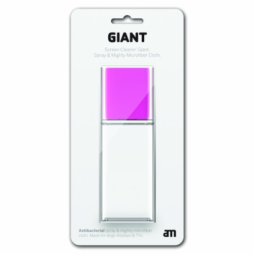 AM Lab Giant Reinigungs-Spray/Mikrofasertuch für Display/Fernseher pink
