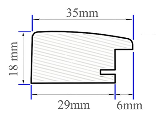 FRAMO 35 mm fotolijst 47 x 22 cm, wengé, handgemaakte MDF-houten lijst