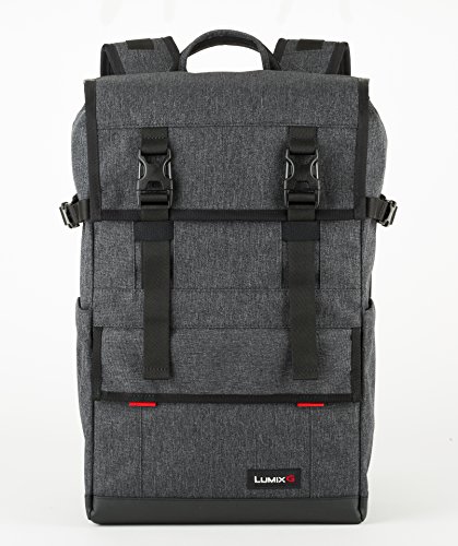 LUMIX DMW-PB10 Rucksack (18,0 Liter Volumen; wasserabweisender Boden; passend für Laptops bis 15‘‘), grau/schwarz