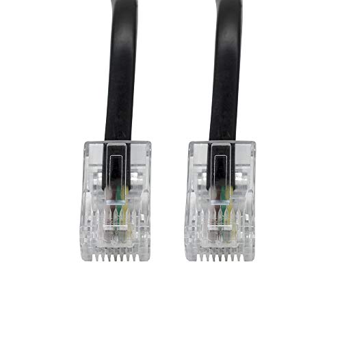 Ecabo Telefonkabel 20m - Flachkabel Mit RJ11 Steckern Für Telefon, Fax & Modem