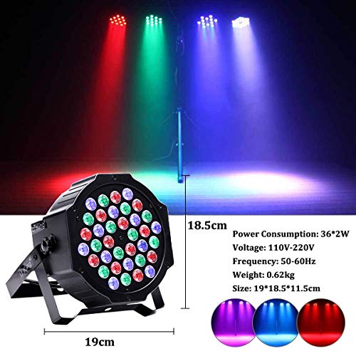 4X 270W PAR 18 LED RGBW DMX Effetto Luce Party Dj Luce Palco - Foto 4