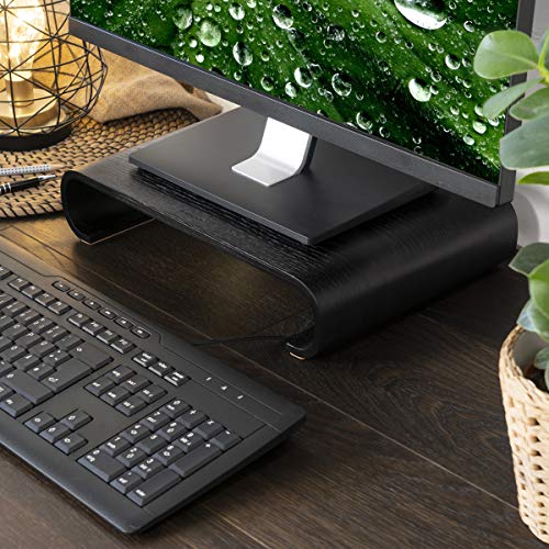 Navaris Bildschirm Holzständer TV Ständer - Computer Tisch Schreibtisch