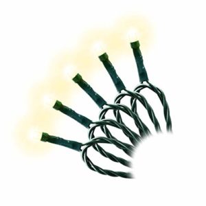 Nipach GmbH 200er LED Lichterkette Innen und Außen grünes Kabel Weihnachtsbeleuchtung (warmweiß)