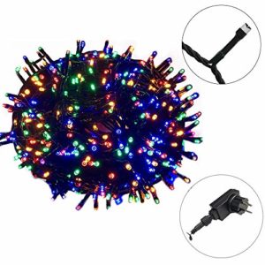 AUFUN LED Lichterkette Außen Bunt – Außenlichterkette Weihnachtsbeleuchtung Wasserdicht IP44 mit 8 Leuchtmodi – für Hochzeit,Party,Garten (80m,800LEDs,Bunt)