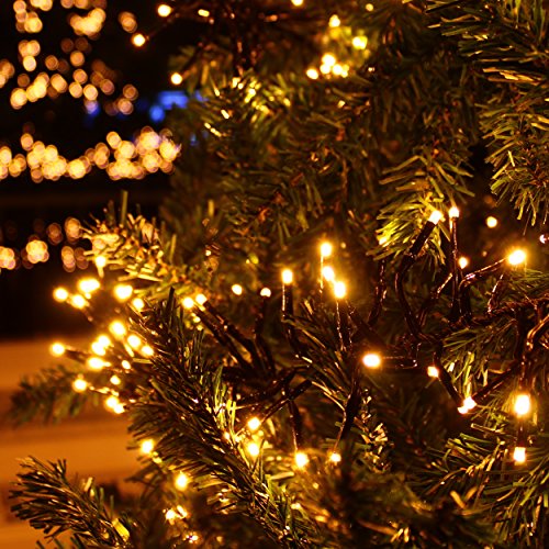Büschellichterkette Warmweiß 840cm Cluster Lichterkette für außen und