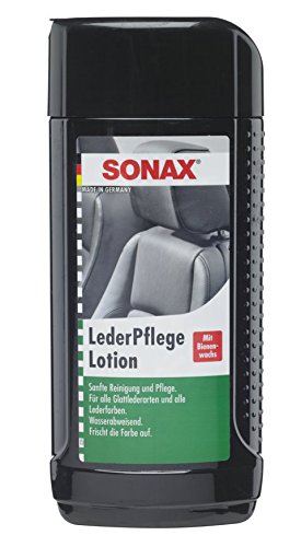 SONAX LederPflegeLotion (500 ml) wasserabweisende Lederpflege mit Bienenwachs für eine sanfte Reinigung und Pflege
