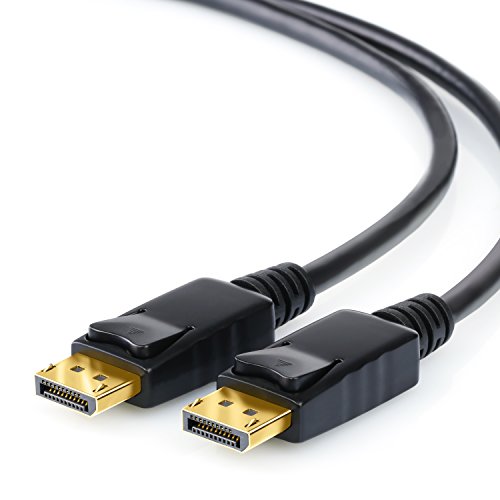 CSL – 3m Ultra HD 4k Displayport 1.2v DP auf Displayport 1.2v DP Kabel – inkl. Sperrfunktion – Auflösung bis zu 3840 x 2160 bei 30 Hz – HDCP 1.3 – bis zu 17 Gbit s – Zertifiziert