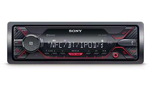Sony DSX-A410BT MP3 Autoradio (Dual Bluetooth, NFC, USB, AUX Anschluss, Beleuchtung, 4 x 55 Watt, Freisprechen) rot