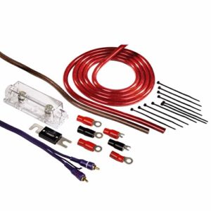 Hama Anschluss-Set für Car Hifi-Verstärker (AMP-Kit mit Powerkabeln (25 mm²), Cinchkabel, Sicherungshalter, Sicherung, Gabelkabelschuhen und Kabelbinder)