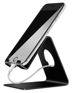 Lamicall Handy Ständer, Handy Halterung : Handyhalterung, Halter für Phone 11 Pro, Xs Max, Xs, XR, X, 8, 7, 6 Plus, SE, 5, Samsung S10 S9 S8 S7 S6, Huawei, Schreibtisch, andere Smartphone – Schwarz