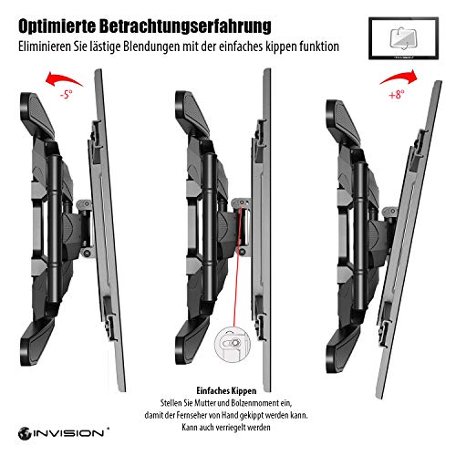 Invision TV Wandhalterung Ultrastarker Doppelarm Schwenkbar Neigbar