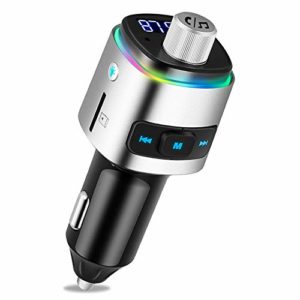 FM Transmitter Auto Bluetooth Kfz Radio Adapter mit QC 3.0 5V/5.4A Dual USB Ladegerät für Handy