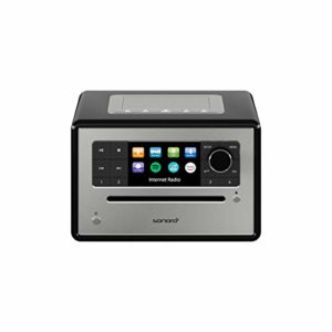 sonoro Elite Radio CD-Player (UKW/FM/DAB+/WLAN, AUX, Bluetooth, Spotify, Amazon Music, Deezer) Schwarz – Internetradio mit CD