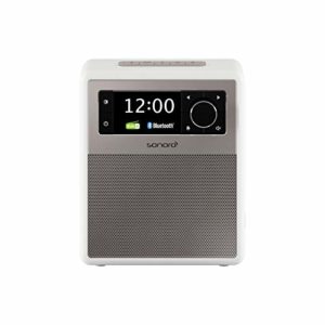 sonoro Easy Digitalradio (UKW/FM/DAB+, AUX-in, USB, Bluetooth) Weiß – Tragbarer Radio-Wecker
