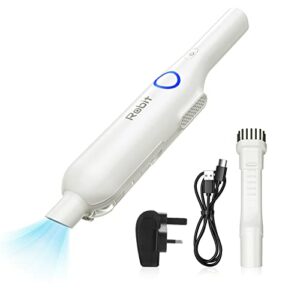 Robit Handstaubsauger,Akku Beutellos17000Pa,kabellos,2-in-1-Spaltdüse,100W Autostaubsauger mit 2000mAh Li-lonen Akku&25 Minuten Laufzeit für Auto Zuhause Wohnmobil Tierhaare