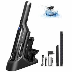 Laresar Handstaubsauger, Origin 1 Akku Handsauger Kabellos 17000PA, 170W Autostaubsauger mit 3000mAh Li-Ionen Akku (LED-Licht) Staubsauger Beutellos, Akkusauger für Auto Zuhause Wohnmobil Tierhaare