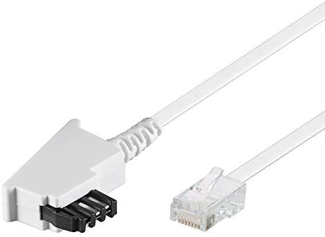 getyd® 15m TAE RJ45 DSL VDSL Internet Kabel – weiß – für Fritz Box/Speedport WLAN Voip Router IP Anschlußkabel