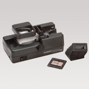 Dia-Schneide- und Rahmungsgerät "diamount C.A.M./CS", Batteriebetrieb und Anschluss für Netzgerät