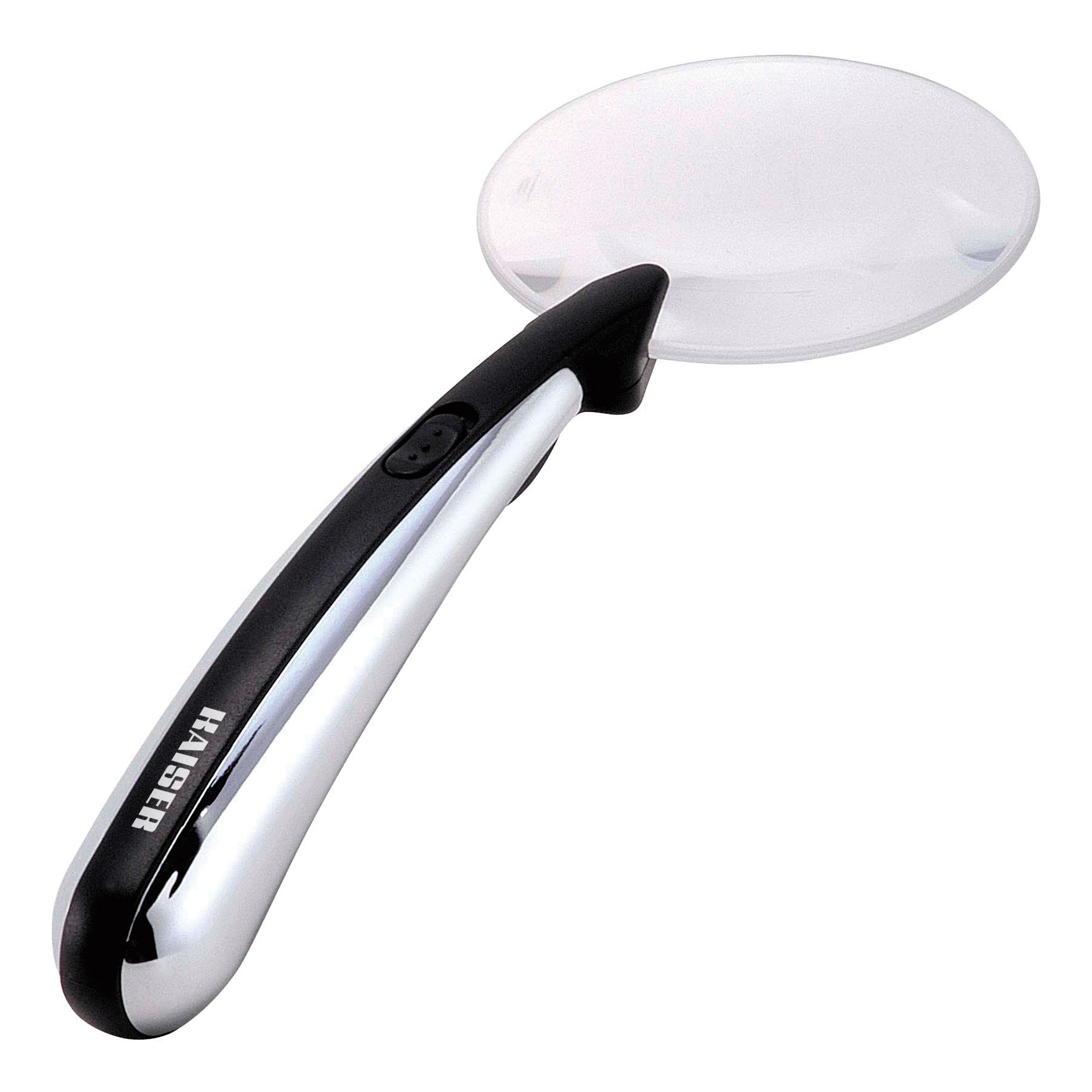 Handlupe mit LED-Beleuchtung, Vergrößerung 2,4-fach, inkl. Batterien