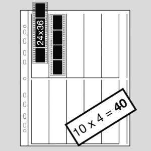 Negativ-Ablageblätter für 35-mm-Film für 10 x 4 Negative, P, 100 St.
