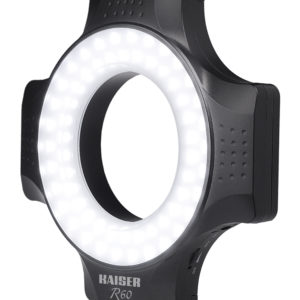 Ringleuchte R60 mit 60 Tageslicht-LEDs. Farbtemperatur ca. 5600 K. Beleuchtungsstärke ca. 2300 Lux