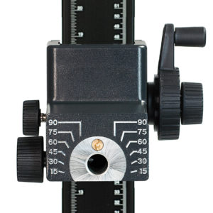 Führungssäule mit Haltearm, 80 cm, mit Gewichtsausgleich, Zahnstange und Feintrieb