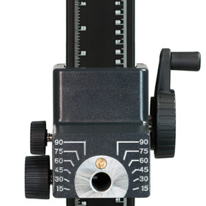 Führungssäule mit Haltearm, 1 m, mit Gewichtsausgleich und Zahnstange