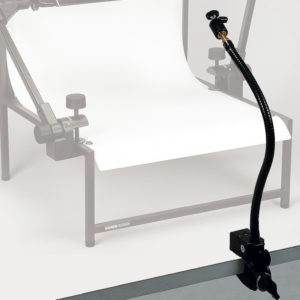 Klemmstativ, bestehend aus Biegearm 5039, Kugelgelenk 6018 und Universalklemme 5043