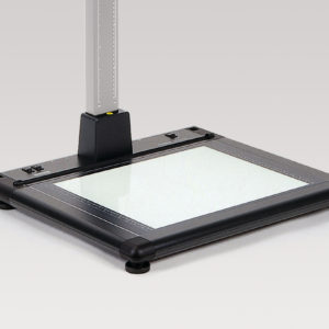 Leuchtgrundplatte eVision exe.cutive, 5000 K, Leuchtfläche 43 x 35 cm, 4 x 13 W, mit Sockel für Führungssäule