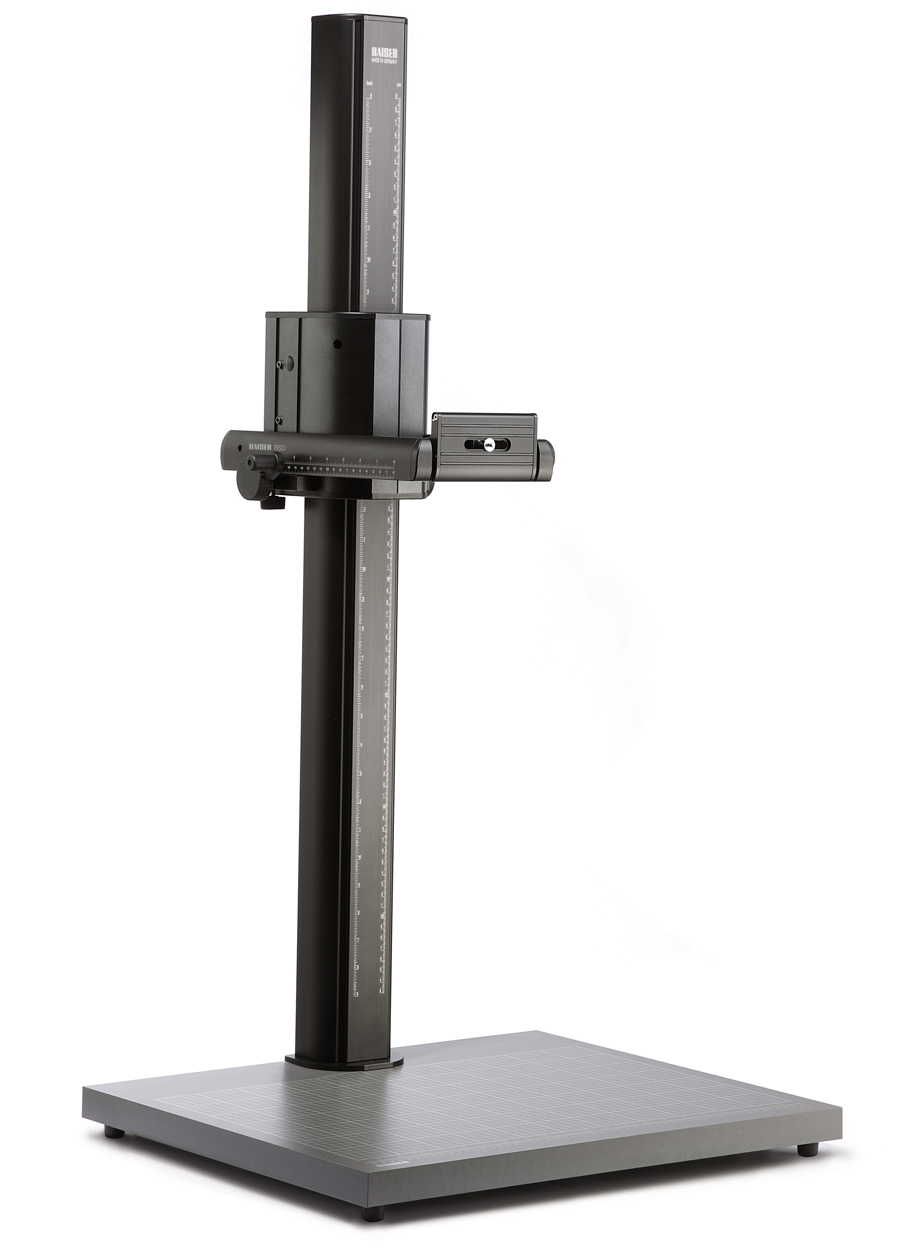 Reprostativ RSD mot - Motorisch höhenverstellbares Stativ, 1,20 m Säulenhöhe, 68 x 57 cm Grundbrett