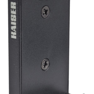 Smartphone-Halter, schwarz, mit 3 Stativgewinden 1/4" und gummierter Schnellklemme. Spannweite 55-85$