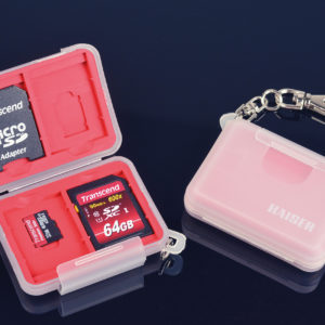 Speicherkartenbox, für 4 Speicherkarten SD und 4 Speicherkarten microSD