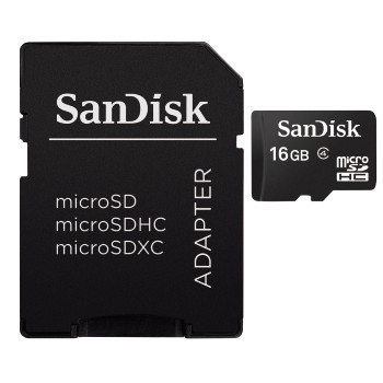 microSDHC 16GB Class 4 + SD Adapter Foto