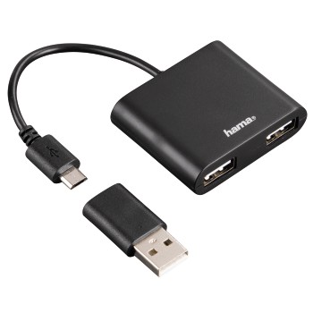 USB-2.0-OTG-Hub 1:2 für Smartphone/Tablet/Notebook/PC