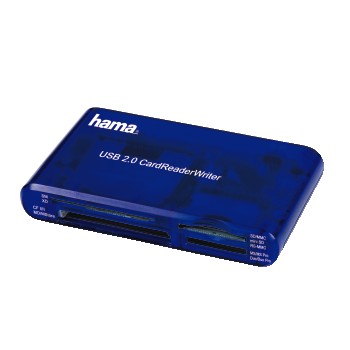 USB-2.0-Multi-Kartenleser 35in1, Blau