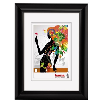 Kunststoffrahmen Malaga, Schwarz, 15 x 20 cm