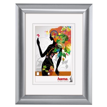 Kunststoffrahmen Malaga, Silber, 30 x 40 cm