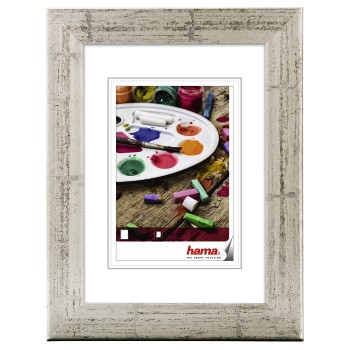 Holzrahmen Riga, Silber, 40 x 40 cm