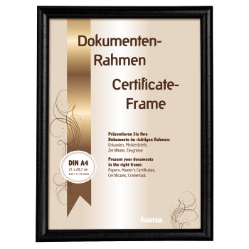 Holzrahmen Oregon, Schwarz, 21 x 29,7 cm, DIN A4