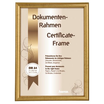 Holzrahmen Oregon, Gold, 21 x 29,7 cm, DIN A4