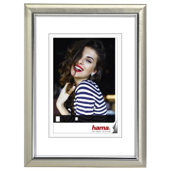 Kunststoffrahmen Saragossa, Silber, 10 x 15 cm