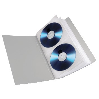 CD-ROM/DVD-ROM File 48, Silber - Platzsparende Aufbewahrung für Ihre Datenträger