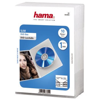DVD-Leerhülle Slim, 10er-Pack, Transparent