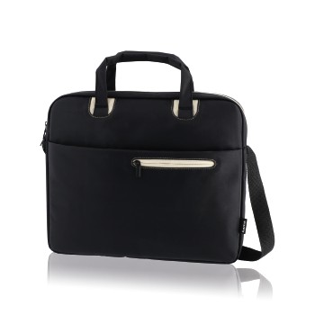 Notebook-Tasche Sydney, bis 36 cm (14,1), Schwarz/Beige